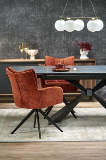 LUCIANO stół rozkładany, blat: niebieski marmur