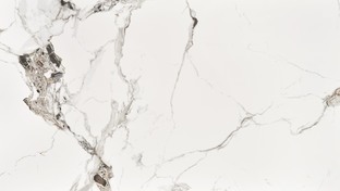 EMILIO 120 table, color: top - white marble, legs - black