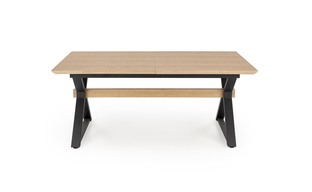 HENRY stół rozkładany, blat - naturalny, nogi - czarny