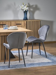 FABIANO extension table, artisan oak / black