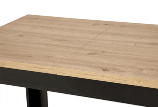 BAGIO stół rozkładany 120-160/80 cm dąb artisan/czarny