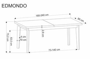 EDMONDO table natural oak