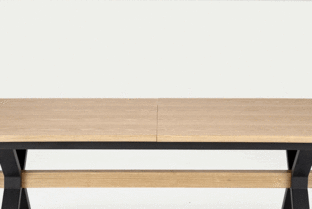 HENRY stół rozkładany, blat - naturalny, nogi - czarny