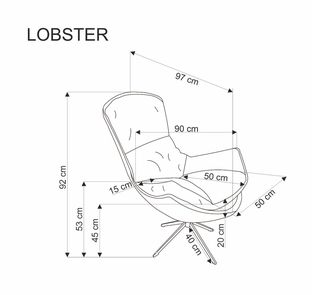 LOBSTER leisure chair color: beige