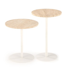 TRAVERSO ława, trawertyn / biały