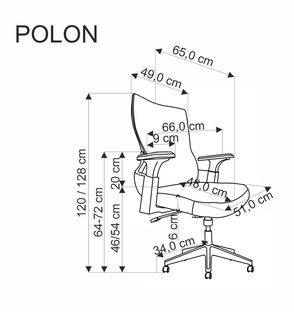 POLON fotel pracowniczy czarny (1p=1szt)