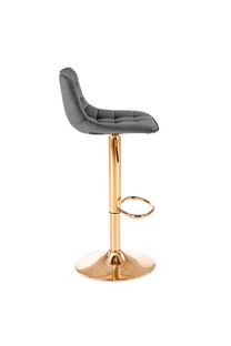 H120 bar stool, gold / dark grey