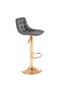 H120 bar stool, gold / dark grey