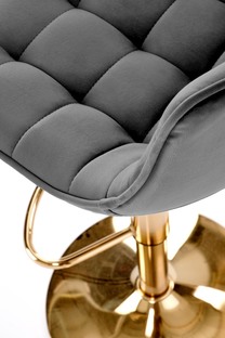 H120 bar stool, gold / dark grey