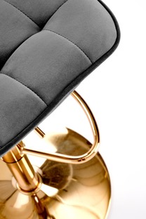 H120 bar stool, gold / dark grey