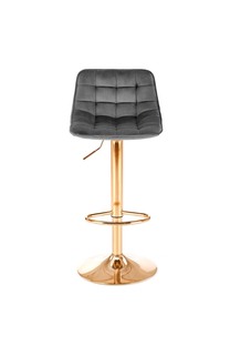 H120 bar stool, gold / dark grey