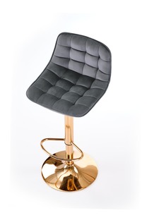 H120 bar stool, gold / dark grey