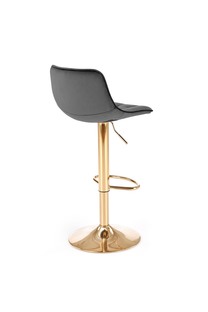H120 bar stool, gold / dark grey