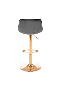 H120 bar stool, gold / dark grey