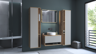 AVIOLA Sink cabinet 80/1S artisan oak
