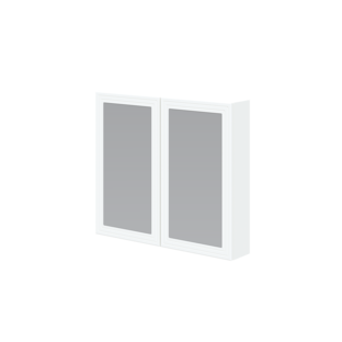 TORETO Mirror cabinet 70x80/2D (MDF frame) white