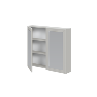 TORETO Mirror cabinet 70x80/2D (MDF frame) cashmere
