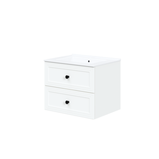 TORETO Szafka pod umywalkę 60/2S (MDF ramiak) biały
