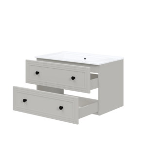 TORETO Sink cabinet 80/2S (MDF frame) cashmere