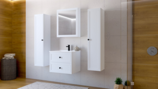 TORETO Mirror cabinet 70x60/1D (MDF frame) white