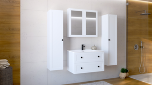 TORETO Mirror cabinet 70x80/2D (MDF frame) white