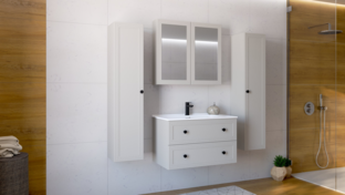 TORETO Szafka lustrzana 70x80/2D (MDF ramiak) cashmere