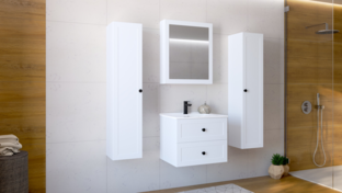 TORETO Sink cabinet 60/2S (MDF frame) white