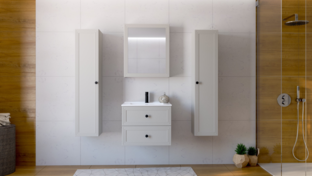 TORETO Sink cabinet 60/2S (MDF frame) cashmere