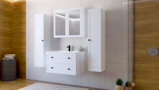 TORETO Sink cabinet 80/2S (MDF frame) white