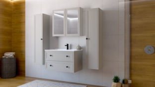 TORETO Sink cabinet 80/2S (MDF frame) cashmere