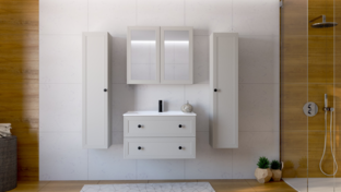 TORETO Sink cabinet 80/2S (MDF frame) cashmere