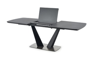 FANGOR extension table, color: top - dark grey, legs - black