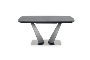 FANGOR extension table, color: top - dark grey, legs - black