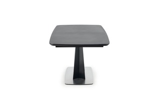 FANGOR extension table, color: top - dark grey, legs - black