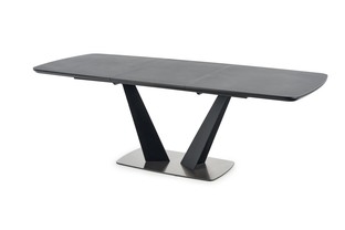 FANGOR extension table, color: top - dark grey, legs - black