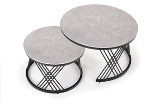 FLAMINGO set of 2 coffee tables, grey marble