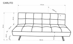 CARLITO folding sofa, color: beige