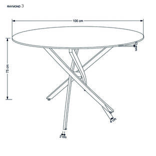 RAYMOND 2 table, white marble / silver