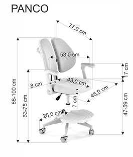 PANCO fotel młodzieżowy różowy