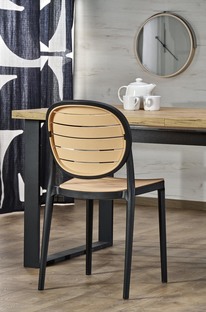 K529 krzesło czarny / naturalny