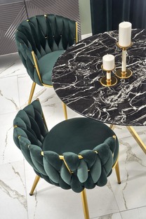 K517 chair, dark green / gold