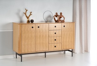 SMART komoda KM-1 dąb naturalny/czarny (1p=1szt)