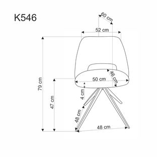 K546 krzesło musztardowy
