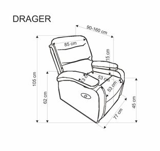 DRAGER fotel wypoczynkowy czarny (1p=1szt)