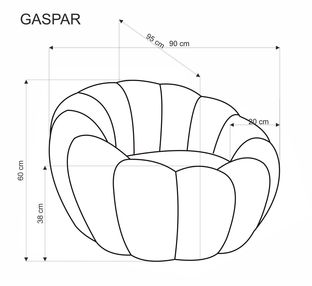 GASPAR 2 fotel wypoczynkowy musztardowy (1p=1szt)