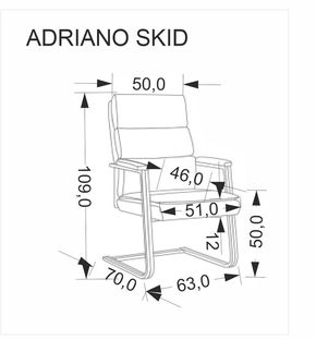 ADRIANO SKID fotel pracowniczy czarny