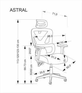 ASTRAL fotel gabinetowy czarny (1p=1szt)