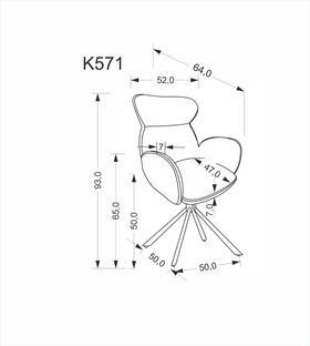 K571 krzesło cynamonowy (1p=2 szt)