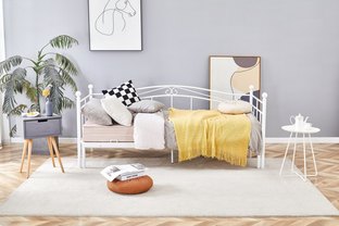 ARIZA łóżko z wysuwanym dodatkowym materacem, biały (1p=1szt)