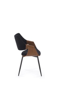 K586 chair, color: walnut / black